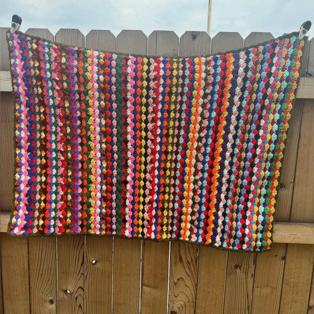 Colorful‎ Handmade Crochet Blanket